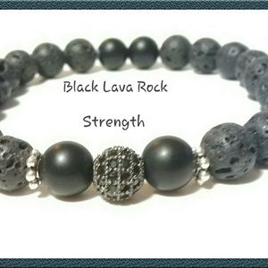 Natural Lava Stone 8mm bracelet